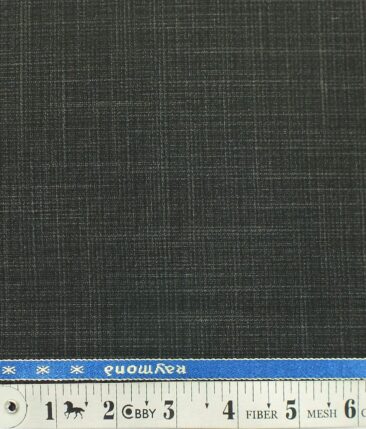 Raymond Blackish Grey Self Design Poly Viscose Trouser or 3 Piece Suit Fabric (Unstitched - 1.25 Mtr)