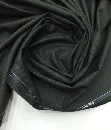 Raymond Dark Grey Self Design Poly Viscose Trouser or 3 Piece Suit Fabric (Unstitched - 1.25 Mtr)
