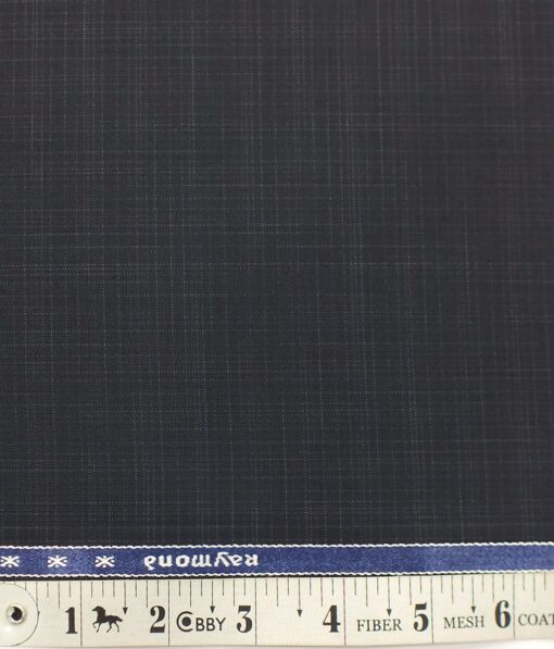 Raymond Dark Purple Self Checks Design Poly Viscose Trouser or 3 Piece Suit Fabric (Unstitched - 1.25 Mtr)