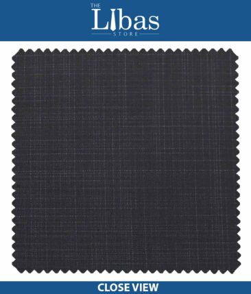 Raymond Dark Purple Self Checks Design Poly Viscose Trouser or 3 Piece Suit Fabric (Unstitched - 1.25 Mtr)