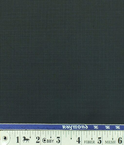Raymond Dark Sea Green Self Design Poly Viscose Trouser or 3 Piece Suit Fabric (Unstitched - 1.25 Mtr)