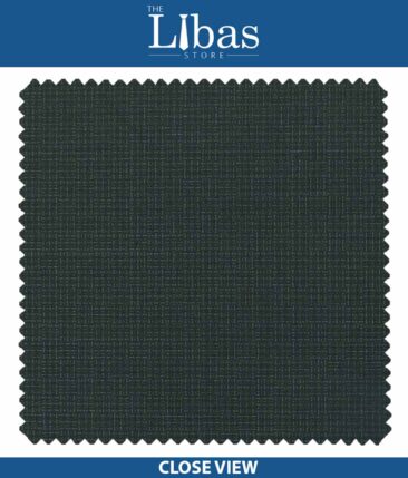 Raymond Dark Sea Green Self Design Poly Viscose Trouser or 3 Piece Suit Fabric (Unstitched - 1.25 Mtr)