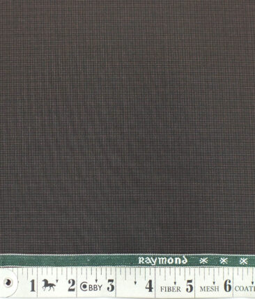 Raymond Hickory Brown Self Design Poly Viscose Trouser or 3 Piece Suit Fabric (Unstitched - 1.25 Mtr)