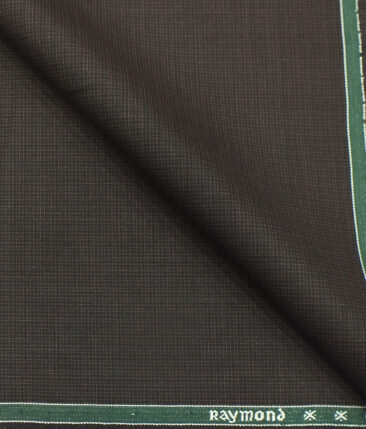 Raymond Hickory Brown Self Design Poly Viscose Trouser or 3 Piece Suit Fabric (Unstitched - 1.25 Mtr)