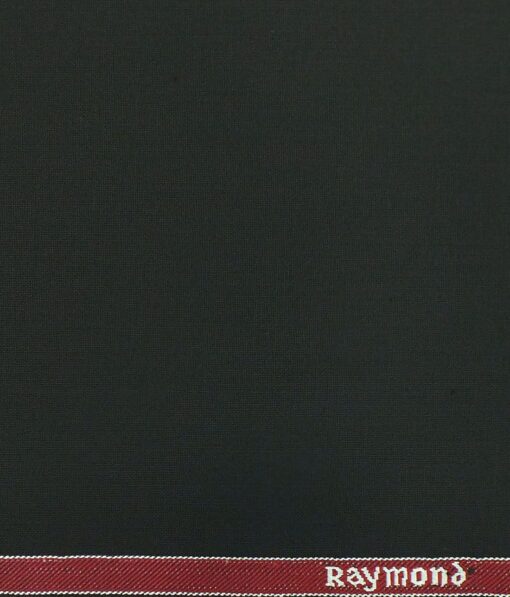Raymond Black Solid Poly Viscose Trouser or 3 Piece Suit Fabric (Unstitched - 1.20 Mtr)