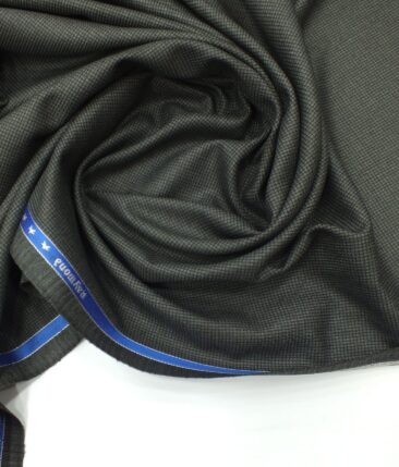 Raymond Dark Grey Structured Poly Viscose Trouser or 3 Piece Suit Fabric (Unstitched - 1.25 Mtr)