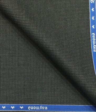 Raymond Dark Grey Structured Poly Viscose Trouser or 3 Piece Suit Fabric (Unstitched - 1.25 Mtr)