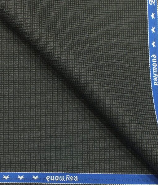 Raymond Dark Grey Structured Poly Viscose Trouser or 3 Piece Suit Fabric (Unstitched - 1.25 Mtr)