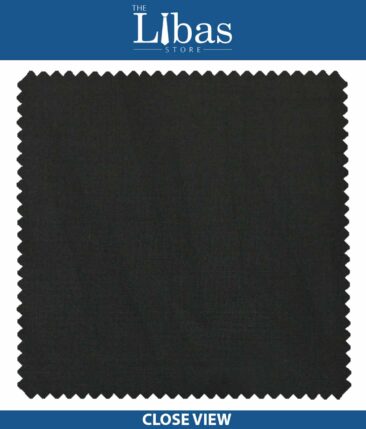 Raymond Black Solid Poly Viscose Trouser or 3 Piece Suit Fabric (Unstitched - 1.25 Mtr)