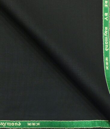 Raymond Black Solid Poly Viscose Trouser or 3 Piece Suit Fabric (Unstitched - 1.25 Mtr)