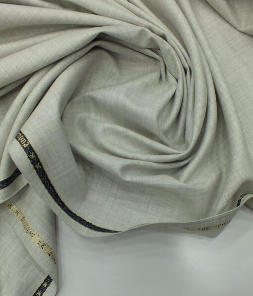 Raymond Light Grey Self Design Poly Viscose Trouser or 3 Piece Suit Fabric (Unstitched - 1.25 Mtr)