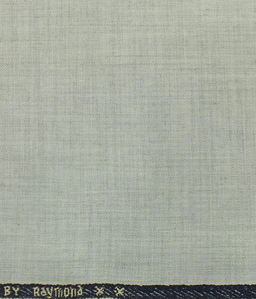 Raymond Light Grey Self Design Poly Viscose Trouser or 3 Piece Suit Fabric (Unstitched - 1.25 Mtr)