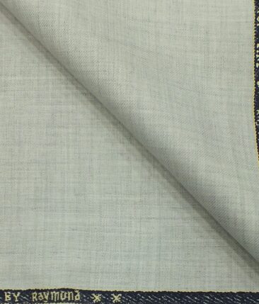Raymond Light Grey Self Design Poly Viscose Trouser or 3 Piece Suit Fabric (Unstitched - 1.25 Mtr)