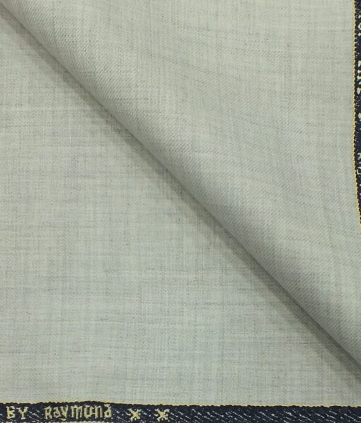 Raymond Light Grey Self Design Poly Viscose Trouser or 3 Piece Suit Fabric (Unstitched - 1.25 Mtr)