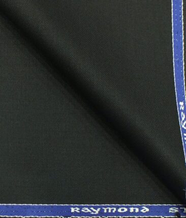 Raymond Black Matty Solid Poly Viscose Trouser or 3 Piece Suit Fabric (Unstitched - 1.25 Mtr)