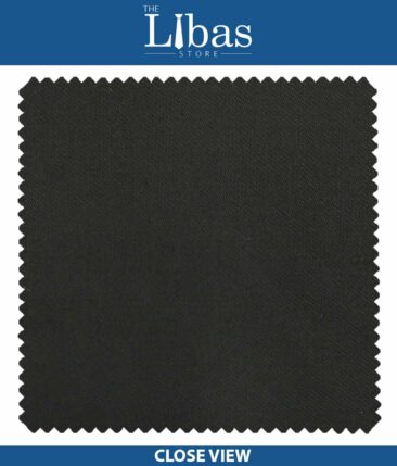 Raymond Black Twill Solid Poly Viscose Trouser or 3 Piece Suit Fabric (Unstitched - 1.25 Mtr)