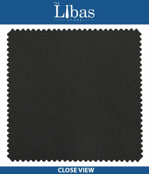 Raymond Black Twill Solid Poly Viscose Trouser or 3 Piece Suit Fabric (Unstitched - 1.25 Mtr)