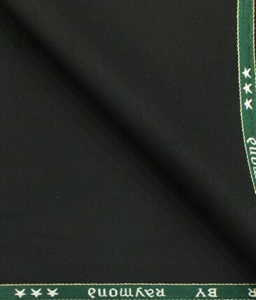 Raymond Black Twill Solid Poly Viscose Trouser or 3 Piece Suit Fabric (Unstitched - 1.25 Mtr)