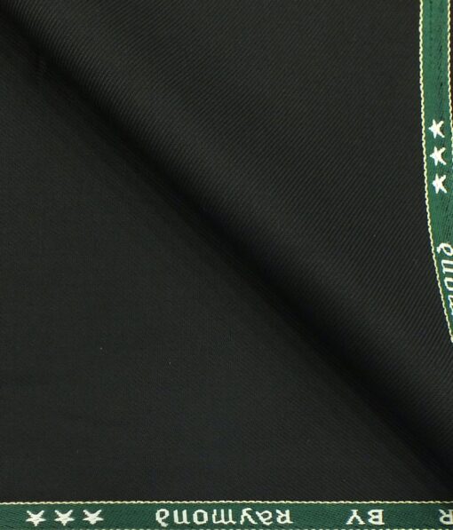 Raymond Black Twill Solid Poly Viscose Trouser or 3 Piece Suit Fabric (Unstitched - 1.25 Mtr)