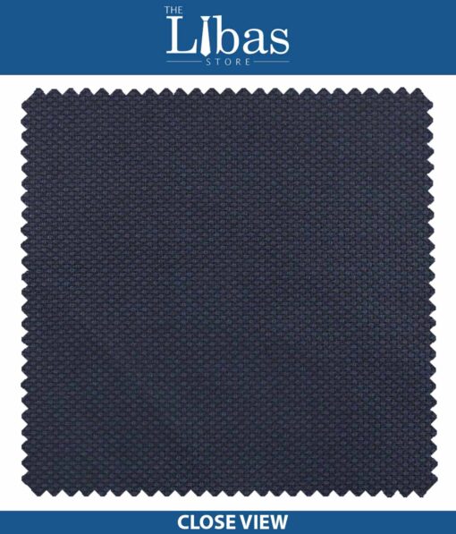Raymond Dark Aegean Blue Structured Poly Viscose Trouser or 3 Piece Suit Fabric (Unstitched - 1.25 Mtr)