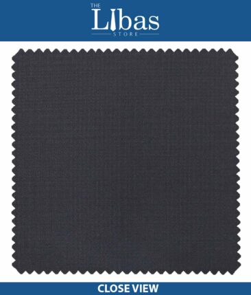 Raymond Dark Navy Blue Self Checks Poly Viscose Trouser or 3 Piece Suit Fabric (Unstitched - 1.25 Mtr)