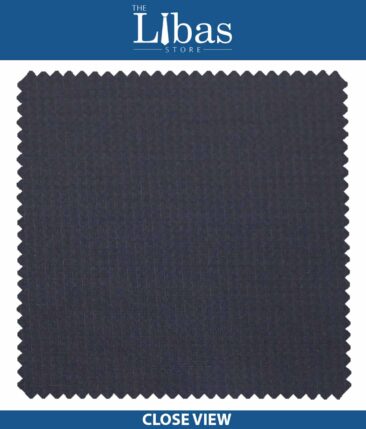 Raymond Dark Navy Blue Self Structured Poly Viscose Trouser or 3 Piece Suit Fabric (Unstitched - 1.25 Mtr)