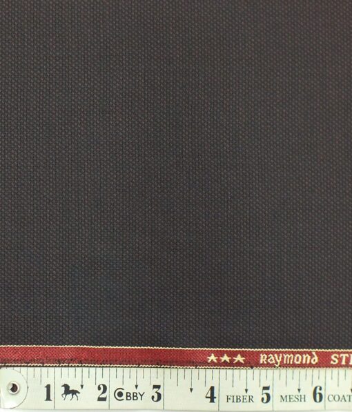 Raymond Dark Wine Structured Poly Viscose Trouser or 3 Piece Suit Fabric (Unstitched - 1.25 Mtr)