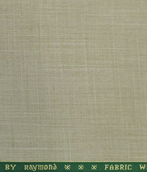 Raymond Latte Beige Self Design Poly Viscose Trouser or 3 Piece Suit Fabric (Unstitched - 1.25 Mtr)