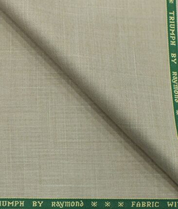 Raymond Latte Beige Self Design Poly Viscose Trouser or 3 Piece Suit Fabric (Unstitched - 1.25 Mtr)