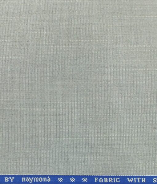 Raymond Light Grey Self Design Poly Viscose Trouser or 3 Piece Suit Fabric (Unstitched - 1.25 Mtr)