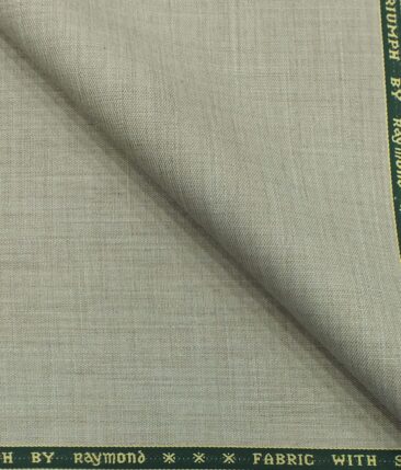 Raymond Tan Beige Self Design Poly Viscose Trouser or 3 Piece Suit Fabric (Unstitched - 1.25 Mtr)