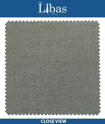 Raymond Light Worsted Grey Self Structured Checks Poly Viscose Trouser or 3 Piece Suit Fabric (Unstitched - 1.25 Mtr)