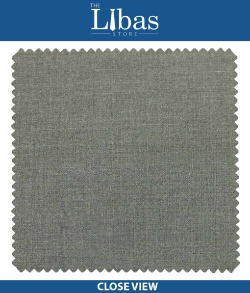 Raymond Light Worsted Grey Self Structured Checks Poly Viscose Trouser or 3 Piece Suit Fabric (Unstitched - 1.25 Mtr)