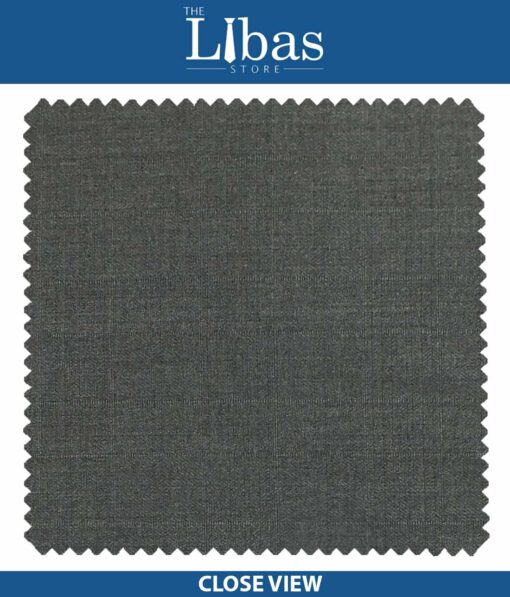 Raymond  Worsted Grey Self Structured Checks Poly Viscose Trouser or 3 Piece Suit Fabric (Unstitched - 1.25 Mtr)