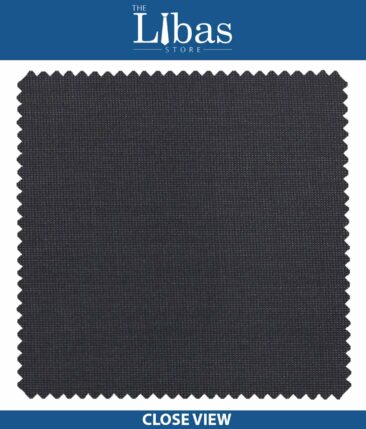 Raymond TechnoStretch Dark Greyish Blue Self Dotted Structure Poly Viscose Stretchable Trouser or 3 Piece Suit Fabric (Unstitched - 1.25 Mtr)