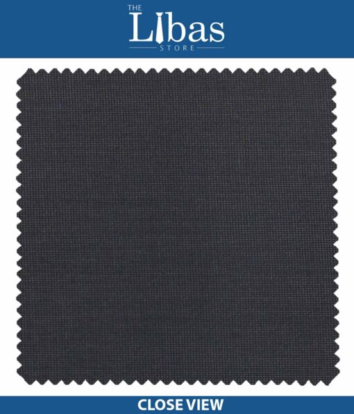 Raymond TechnoStretch Dark Greyish Blue Self Dotted Structure Poly Viscose Stretchable Trouser or 3 Piece Suit Fabric (Unstitched - 1.25 Mtr)