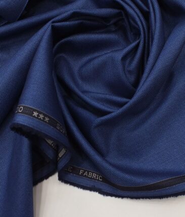 Raymond Bright Blue Structured Poly Viscose Trouser or 3 Piece Suit Fabric (Unstitched - 1.25 Mtr)