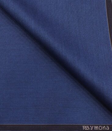 Raymond Bright Blue Structured Poly Viscose Trouser or 3 Piece Suit Fabric (Unstitched - 1.25 Mtr)