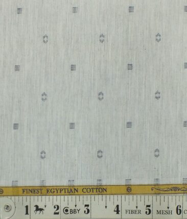 Giza House by Soktas Light Grey 100% Giza Cotton Blue Dobby Shirt Fabric (1.60 M)