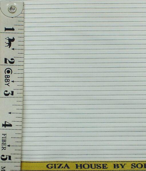 Giza House by Soktas White 100% Premium Cotton Black Striped Shirt Fabric (1.60 M)