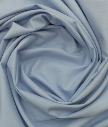 Solino Sky Blue 100% Premium Cotton Fil-a-Fil Shirt Fabric (1.60 M)
