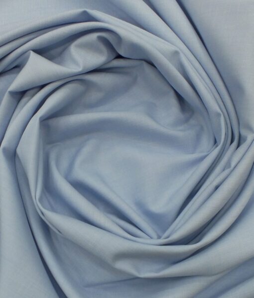 Solino Sky Blue 100% Premium Cotton Fil-a-Fil Shirt Fabric (1.60 M)