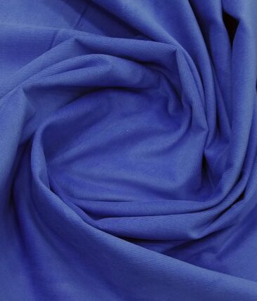 Arvind Blue Classic Pin Striped Stretchable Unstitched Corduroy Trouser Fabric - Image 2
