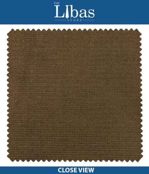 Arvind Camel Classic Pin Striped Stretchable Unstitched Corduroy Trouser Fabric - Image 3
