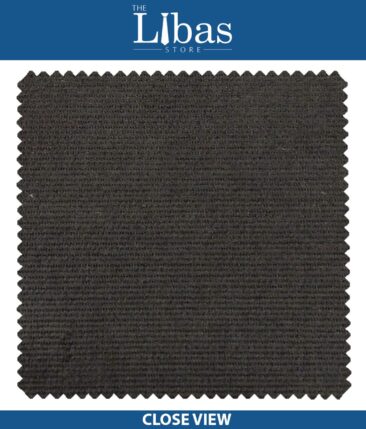 Arvind Dark Grey Classic Pin Striped Stretchable Unstitched Corduroy Trouser Fabric - Image 3