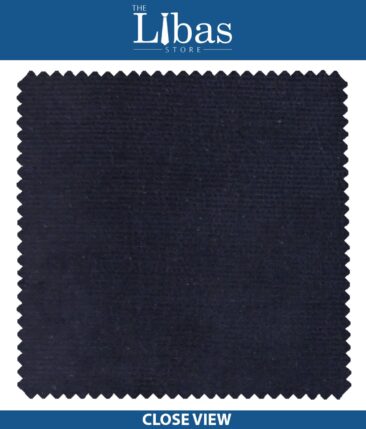 Arvind Elephant Blue Classic Pin Striped Stretchable Unstitched Corduroy Trouser Fabric - Image 3