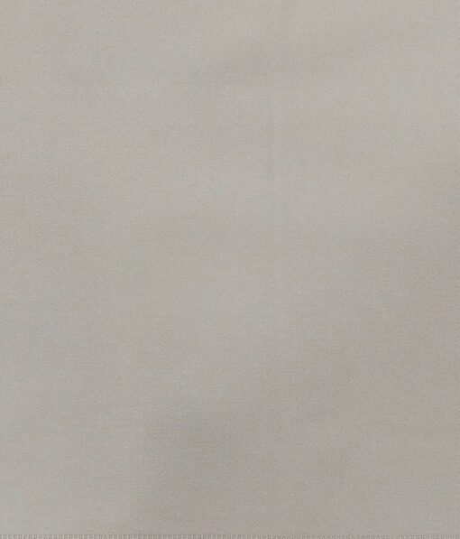 Ankur by Arvind Light Grey Solid Cotton Lycra Stretchable Trouser Fabric (Unstitched - 1.40 Mtr)