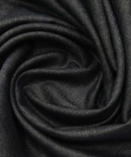 Arvind Dark Grey 100% Pure Irish Linen 25 LEA Structured Unstitched Trouser Fabric