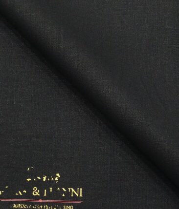 Mark & Peanni Black Shiny Sparkle Terry Rayon Party Wear Unstitched Fabric (1.25 Mtr) For Trouser