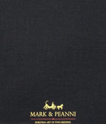 Mark & Peanni Dark Blue Shiny Sparkle Terry Rayon Party Wear Unstitched Fabric (1.25 Mtr) For Trouser